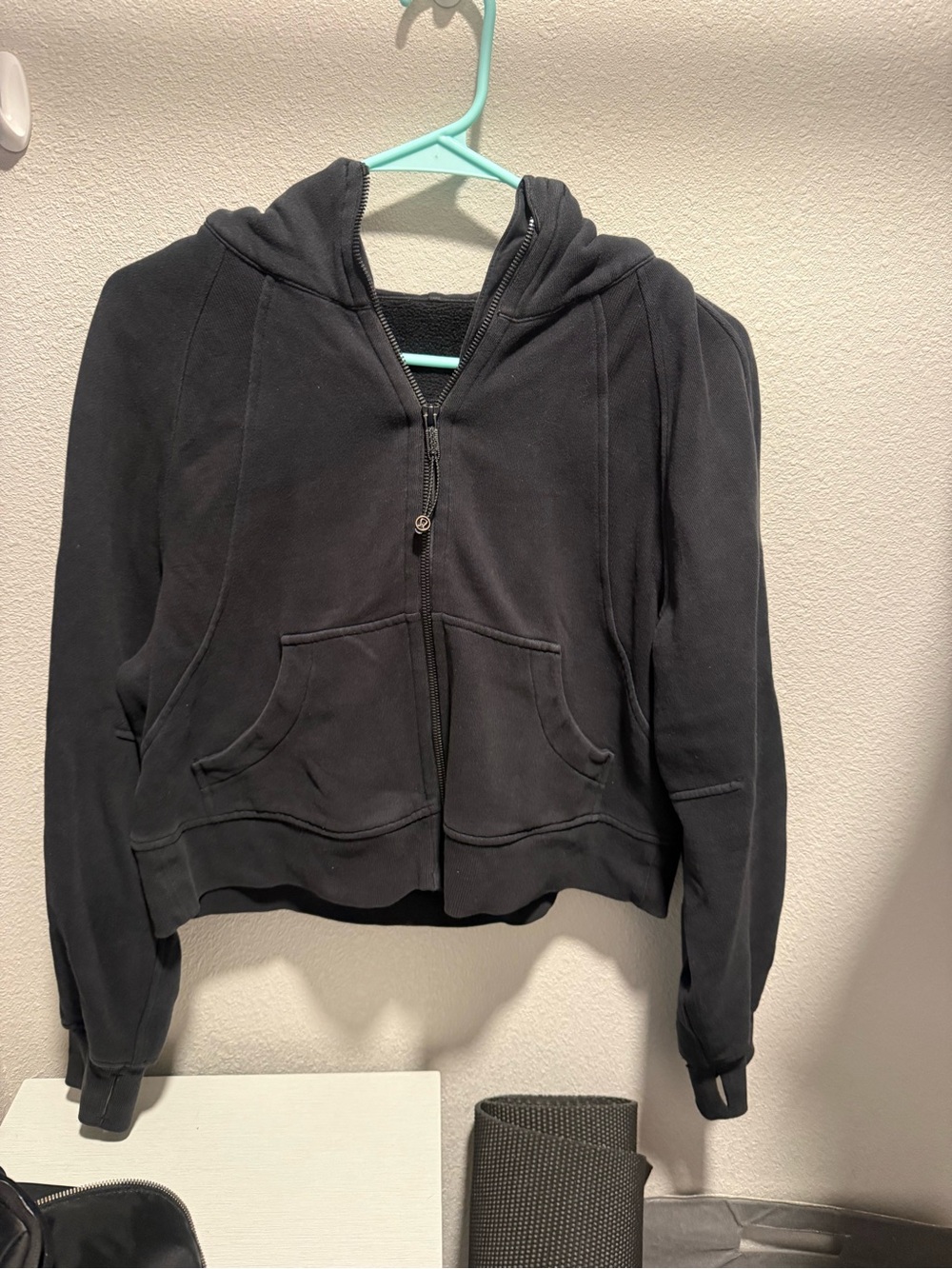 lululemon athletica Black Zip-Up Hooded Sweatshirt